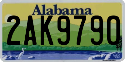AL license plate 2AK9790