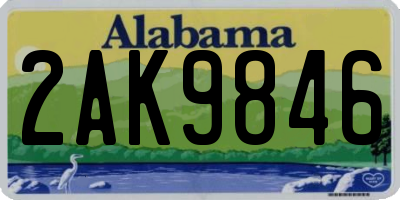 AL license plate 2AK9846