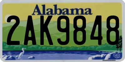 AL license plate 2AK9848