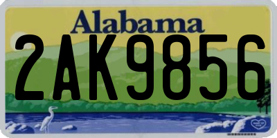 AL license plate 2AK9856