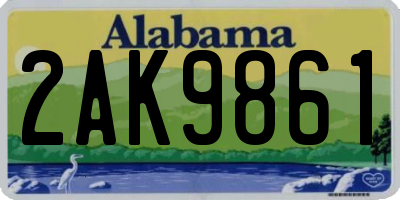 AL license plate 2AK9861