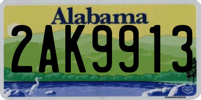 AL license plate 2AK9913