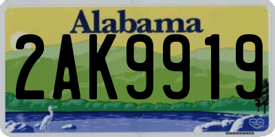 AL license plate 2AK9919