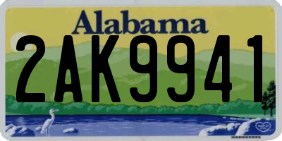 AL license plate 2AK9941