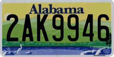 AL license plate 2AK9946