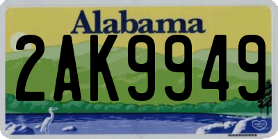 AL license plate 2AK9949
