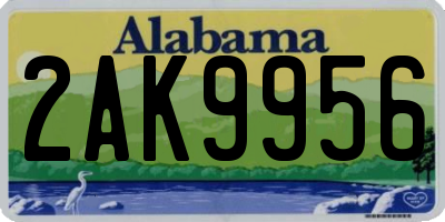 AL license plate 2AK9956
