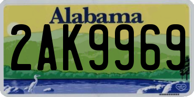 AL license plate 2AK9969