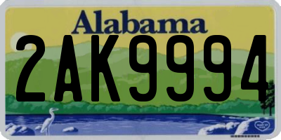 AL license plate 2AK9994