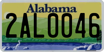 AL license plate 2AL0046