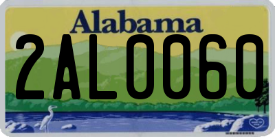 AL license plate 2AL0060