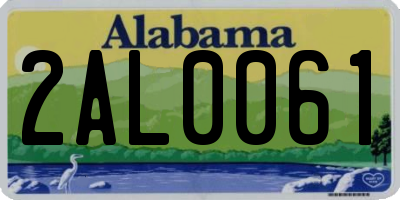 AL license plate 2AL0061