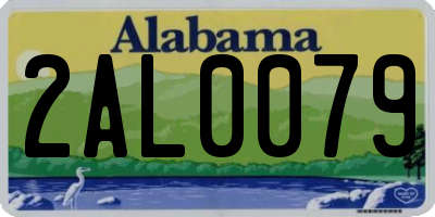 AL license plate 2AL0079