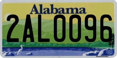 AL license plate 2AL0096