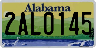 AL license plate 2AL0145