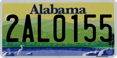 AL license plate 2AL0155