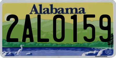 AL license plate 2AL0159