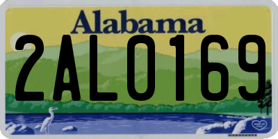 AL license plate 2AL0169