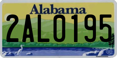 AL license plate 2AL0195