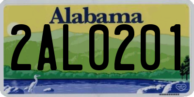 AL license plate 2AL0201