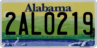 AL license plate 2AL0219