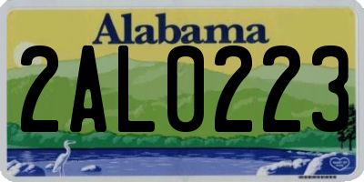 AL license plate 2AL0223