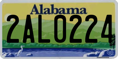 AL license plate 2AL0224