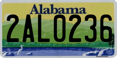AL license plate 2AL0236