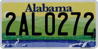 AL license plate 2AL0272