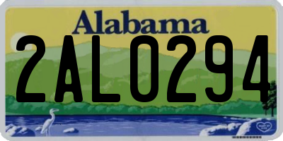 AL license plate 2AL0294