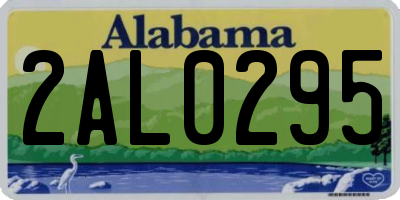 AL license plate 2AL0295