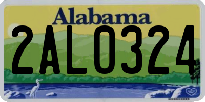 AL license plate 2AL0324