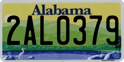 AL license plate 2AL0379