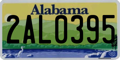 AL license plate 2AL0395
