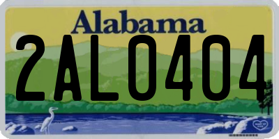 AL license plate 2AL0404