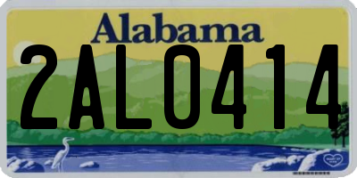 AL license plate 2AL0414
