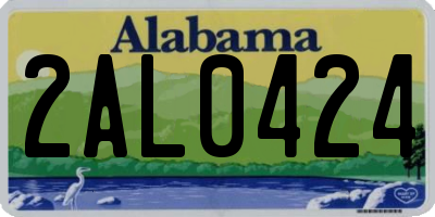 AL license plate 2AL0424