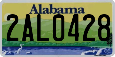 AL license plate 2AL0428