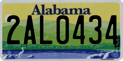 AL license plate 2AL0434