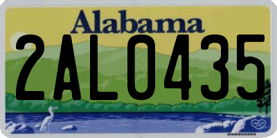 AL license plate 2AL0435