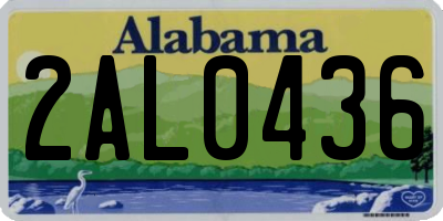 AL license plate 2AL0436