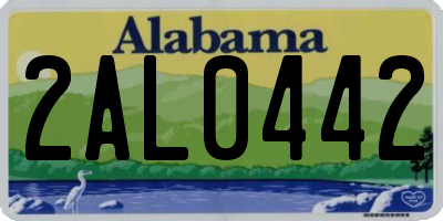 AL license plate 2AL0442