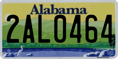 AL license plate 2AL0464