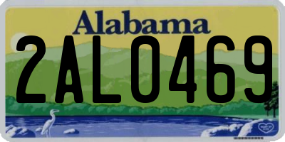 AL license plate 2AL0469
