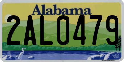 AL license plate 2AL0479