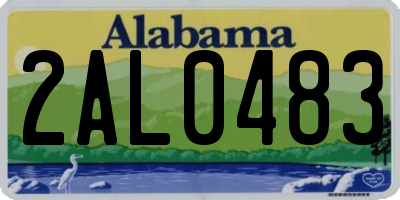 AL license plate 2AL0483