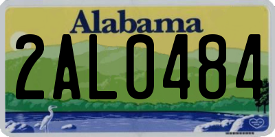 AL license plate 2AL0484
