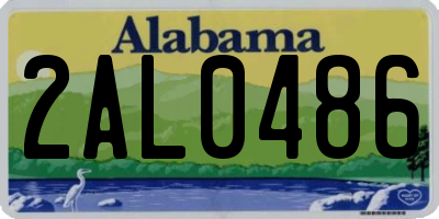 AL license plate 2AL0486
