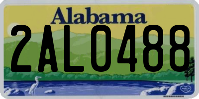 AL license plate 2AL0488