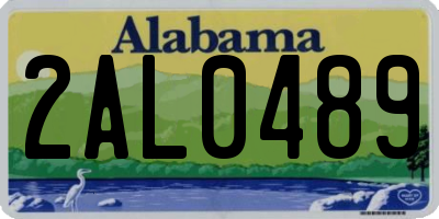 AL license plate 2AL0489